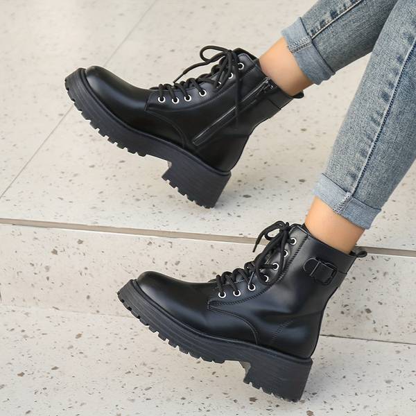 Bottes de Combat Chunky | Audacieuses & Tendance | Style Toutes Saisons
