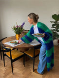 Robe Longue en Maille Rayée | Confortable | Audacieuse et Colorée