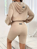 Ensemble Sweat à Capuche & Short Côtelé | Confort & Style | Loungewear Tendance