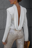 Blouse Satinée Col Haut | Élégante & Intemporelle | Parfaite pour un Look Chic & de Soirée