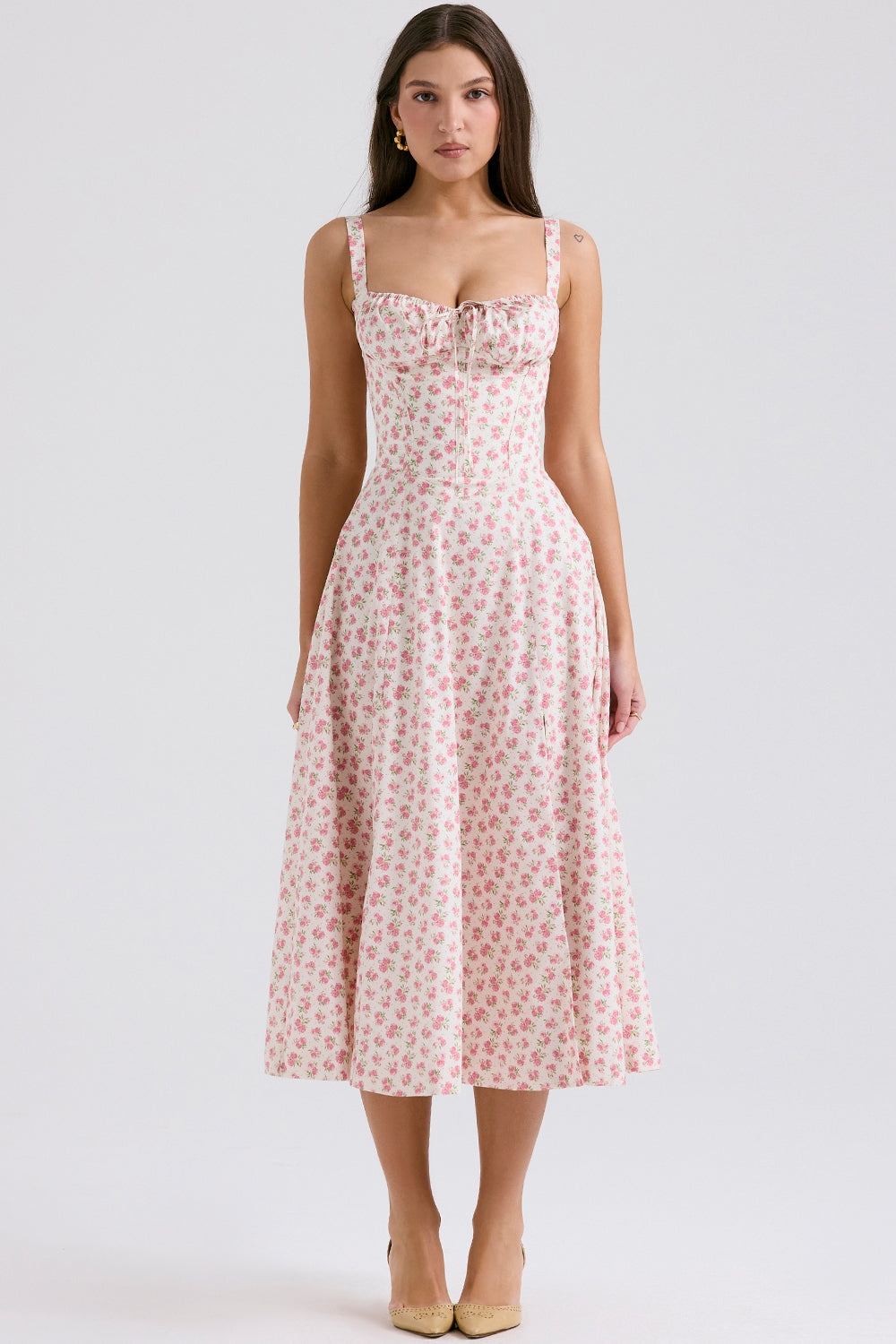 Robe Midi Fleurie | Coton Léger | Romantique & Féminine