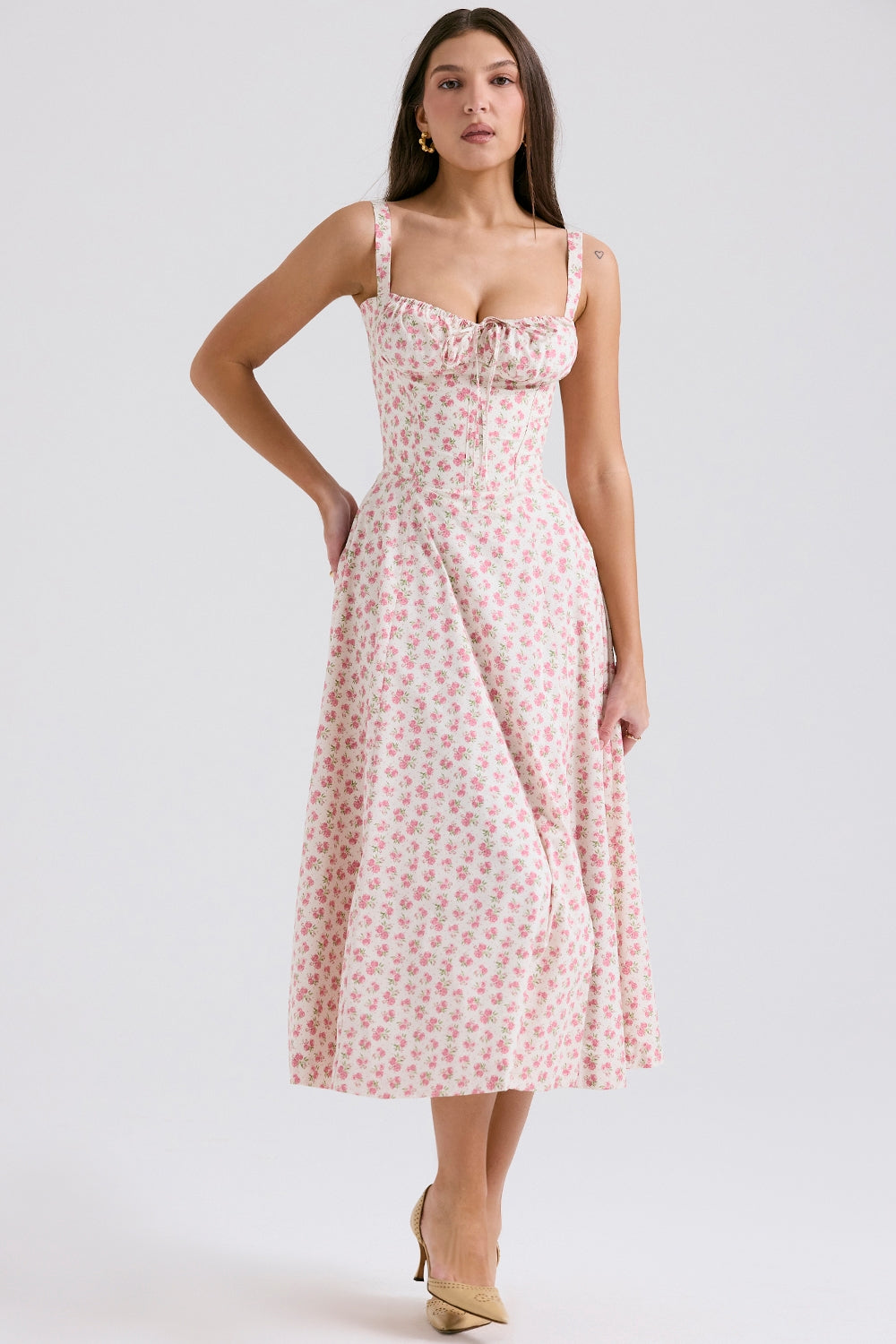 Robe Midi Fleurie | Coton Léger | Romantique & Féminine