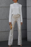 Pantalon Évasé à Sequins | Glamour et Audacieux | Parfait pour les Soirées et Événements