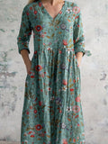 Robe Longue Fleurie | Bohème et Confortable | Parfaite pour le Printemps et l'Été