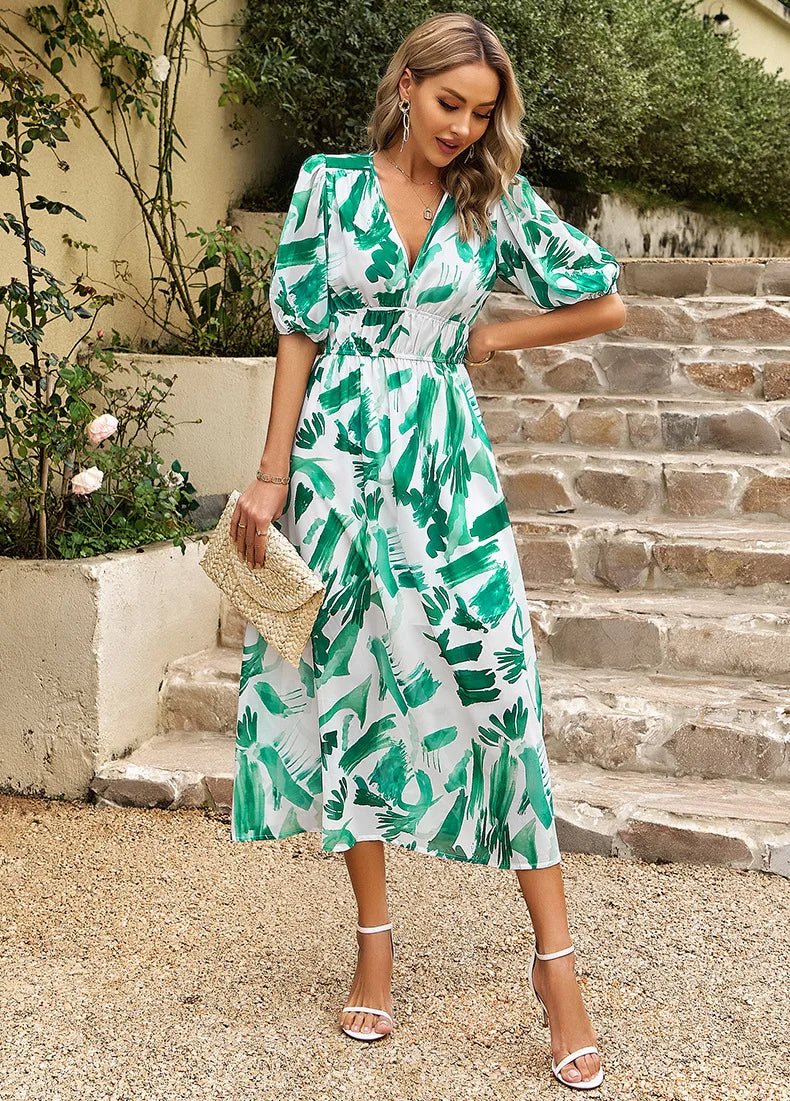 Robe Midi Fleurie | Chic d'Été | Légère et Colorée