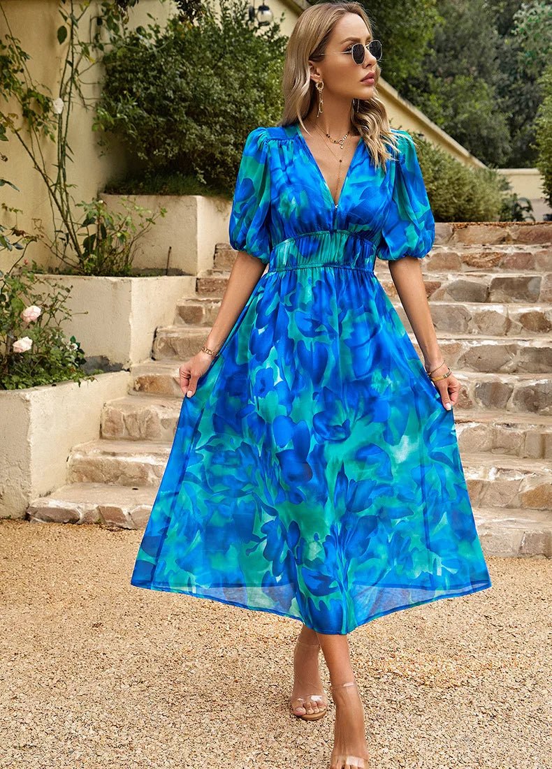 Robe Midi Fleurie | Chic d'Été | Légère et Colorée