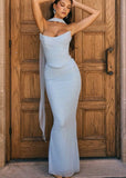 Robe Longue Froncée Sans Bretelles | Élégante | Ajustée & Sophistiquée