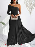 Robe de Soirée Asymétrique | Élégance Fluide | Tenue de Prestige