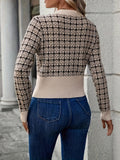Cardigan en Maille Style Tweed | Chic & Sophistiqué | Design Boutonné