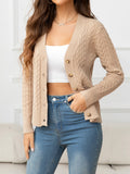 Cardigan en Maille Torsadée | Confort & Élégance | Boutonné Classique