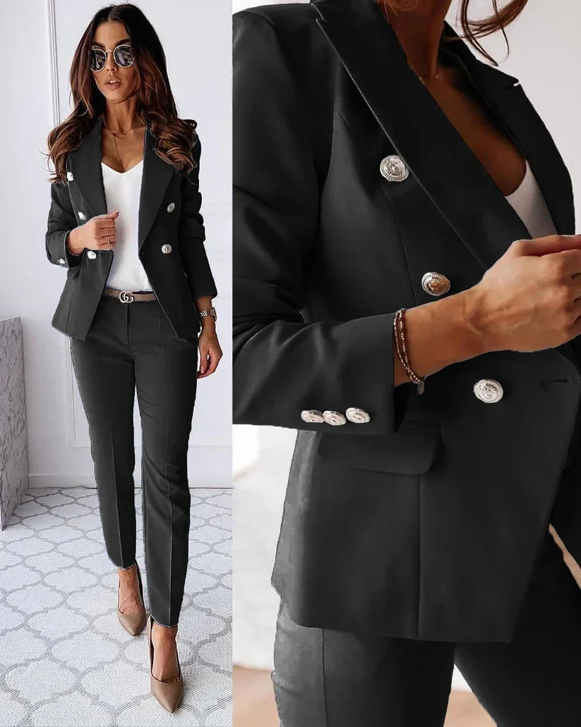Ensemble Tailleur Croisé | Look Puissant | Élégant & Sophistiqué