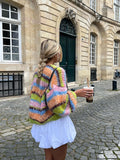 Gilet en Maille Épaisse à Rayures | Coloré & Douillet | Parfait pour les Jours Frais et les Looks Urbains Stylés