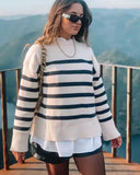 Pull Tricoté à Rayures | Chic & Confortable | Élégance Intemporelle