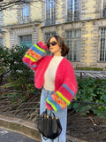 Gilet en Maille Épaisse à Rayures | Coloré & Douillet | Parfait pour les Jours Frais et les Looks Urbains Stylés