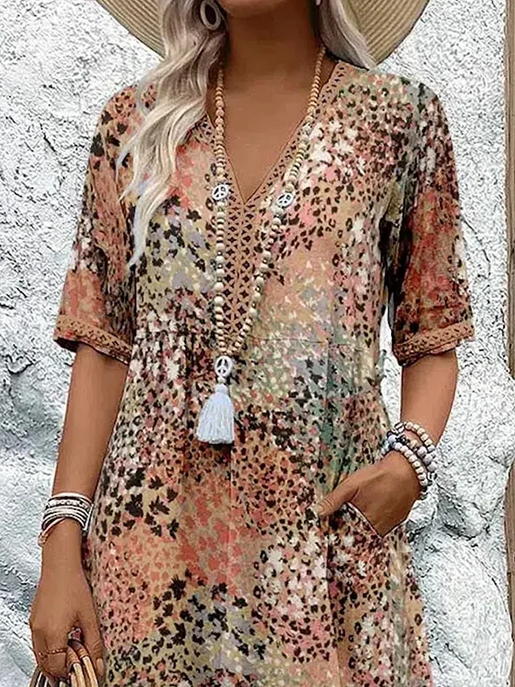Robe Midi Bohème | Vibrante | Légère & Confortable
