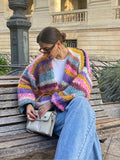 Gilet en Maille Épaisse à Rayures | Coloré & Douillet | Parfait pour les Jours Frais et les Looks Urbains Stylés