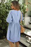 Robe en Jean à Manches Bouffantes | Bleu Beau | Féminine et Décontractée