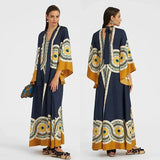 Robe Longue Caftan Imprimée | Élégante & Fluide | Chic Bohème