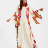 Robe Longue Caftan Imprimée | Élégante & Fluide | Chic Bohème