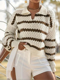 Pull en Maille Rayée | Style Vintage | Chaud et Chic