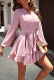 Robe Mini Portefeuille à Volants | Chic | Féminine et Élégante