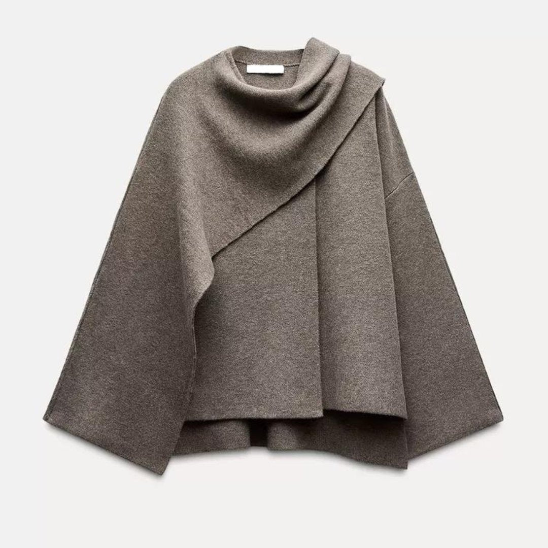 Manteau en Laine avec Écharpe Intégrée | Élégance Structurée | Incontournable d’Hiver Chic