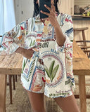 Chemise Oversize Imprimée | Graphismes Colorés | Légère et Décontractée