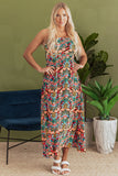 Robe Longue Bohème à Fleurs | Bretelles Légères | Look Estival Coloré
