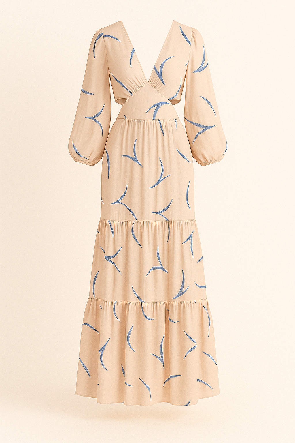 Robe Longue Bohème Découpée | Confort Fluide | Élégance de Plage