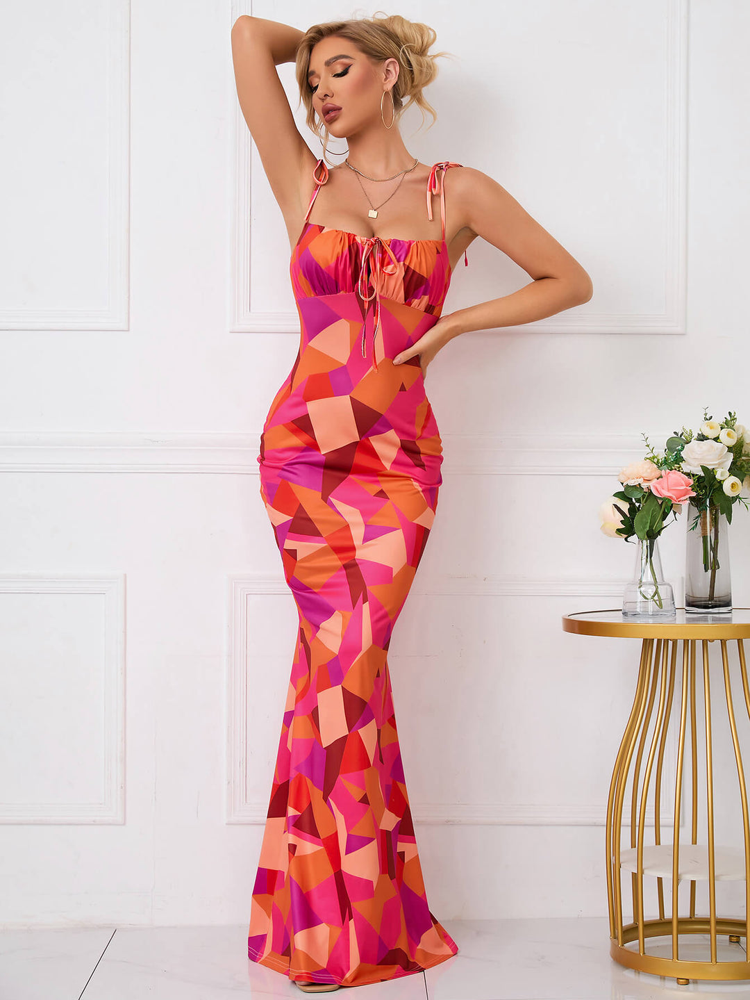 Robe Longue Florale | Style Estival Élégant | Parfait pour les Fêtes au Jardin