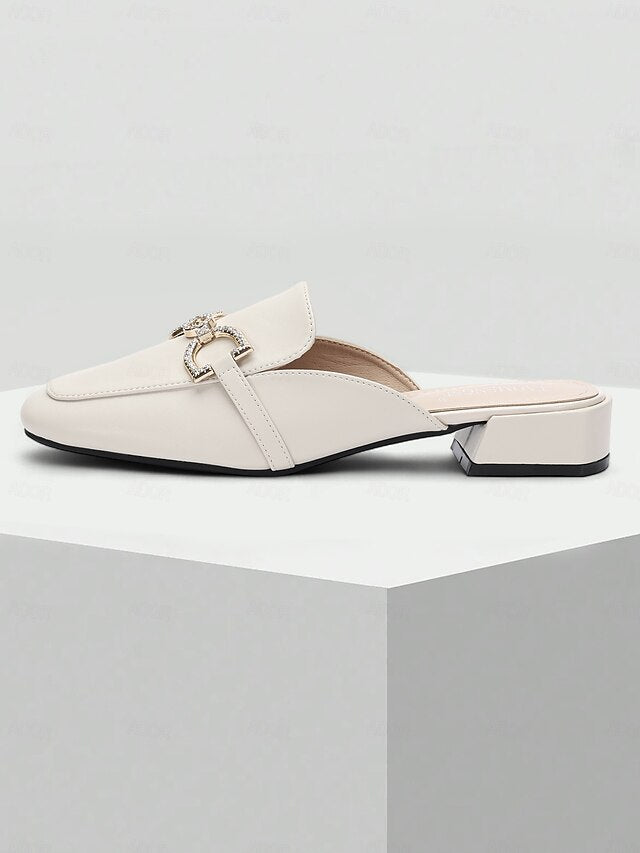 Mocassins Ouverts | Chaîne Ornée | Élégants & Confortables