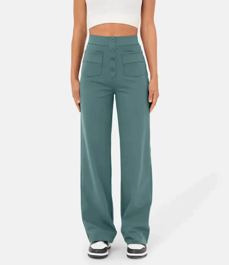 Pantalon Taille Haute | Stretch & Élégant | Casual Chic Moderne
