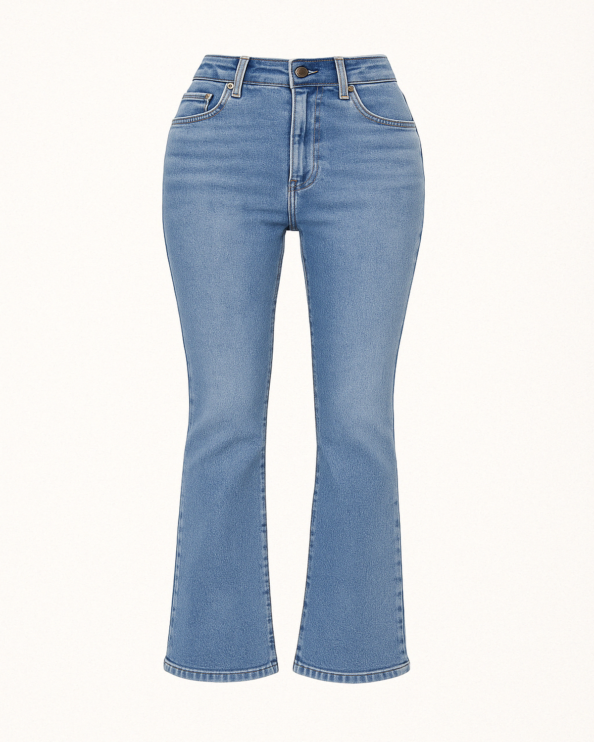 Jean Évasé Taille Haute | Bleu Clair | Galbant & Extensible