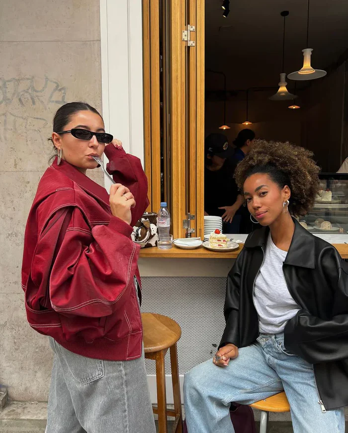 Bomber Oversize en Similicuir | Veste Statement | Rétro & Audacieuse