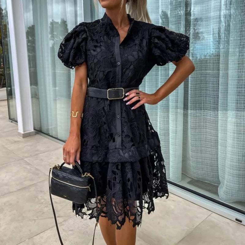 Robe Midi en Dentelle | Élégante | Féminine et Raffinée