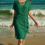 Robe Élégante en Chiffon à Étages | Fluide & Sophistiquée | Parfaite pour les Occasions Spéciales