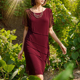 Robe Élégante en Chiffon à Étages | Fluide & Sophistiquée | Parfaite pour les Occasions Spéciales