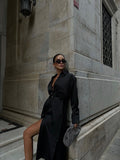 Robe Chemise en Satin | Chic | Élégante & Sophistiquée