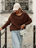 Pull col rond oversize | Maille douce | Coupe décontractée | Style urbain