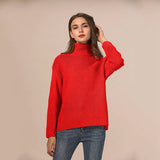 Pull col montant en maille texturée | Coupe droite | Tissu chaud | Style essentiel