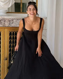 Robe Midi Élégante à Encolure Carrée | Silhouette Fluide | Chic Intemporel