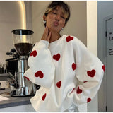 Pull Tricoté Cœur Brodé | Douillet & Mignon | Touche Romantique et Joyeuse