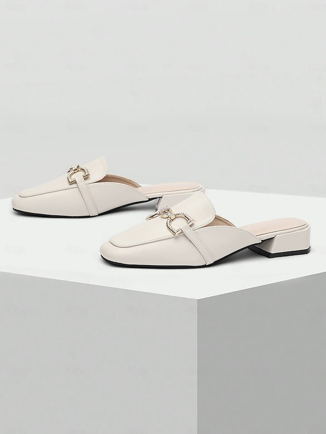 Mocassins Ouverts | Chaîne Ornée | Élégants & Confortables