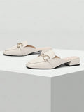 Mocassins Ouverts | Chaîne Ornée | Élégants & Confortables
