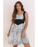 Robe Courte à Empiècement Paisley | Coton Mélangé | Bohème et Féminine