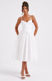Robe Midi Corset Blanche | Élégante & Féminine | Parfaite pour les Occasions Spéciales