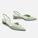 Escarpins Slingback à Bout Pointu | Talon Bloc Bas | Élégants & Polyvalents
