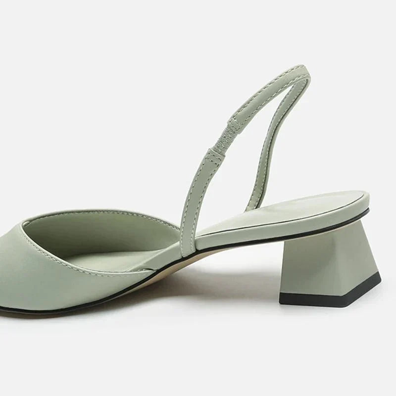 Escarpins Slingback à Bout Pointu | Talon Bloc Bas | Élégants & Polyvalents