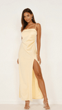 Robe Longue en Satin | Bretelles Fines | Élégante et Fluide