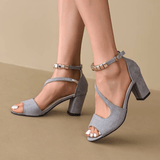 Sandales à Talons avec Brides Croisées | Élégance Confortable | Design à Talon Bloc